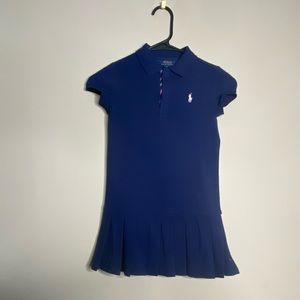 Girls navy polo dress - 5
